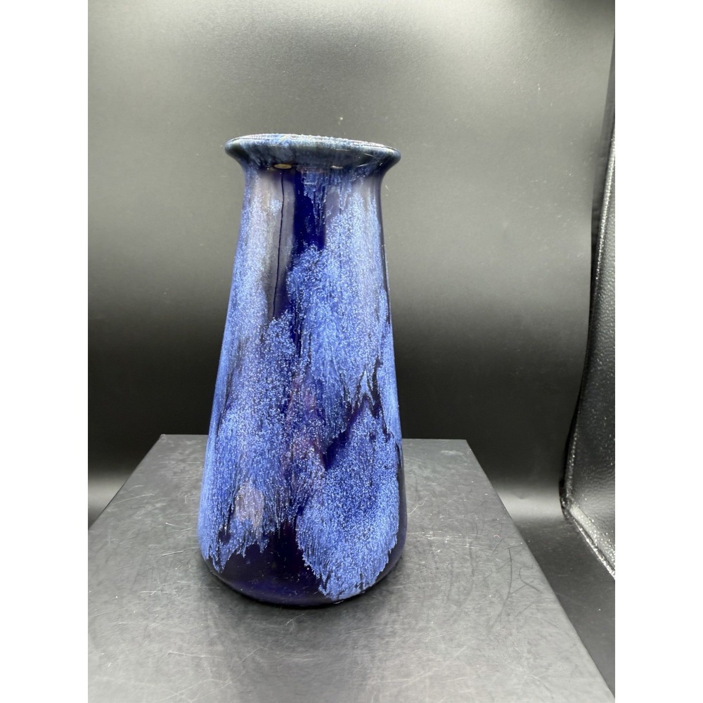 🏺 Brush-McCoy Vintage 1920s-1930s Blue Onyx Line Hourglass Vase #746 – EUC 💙